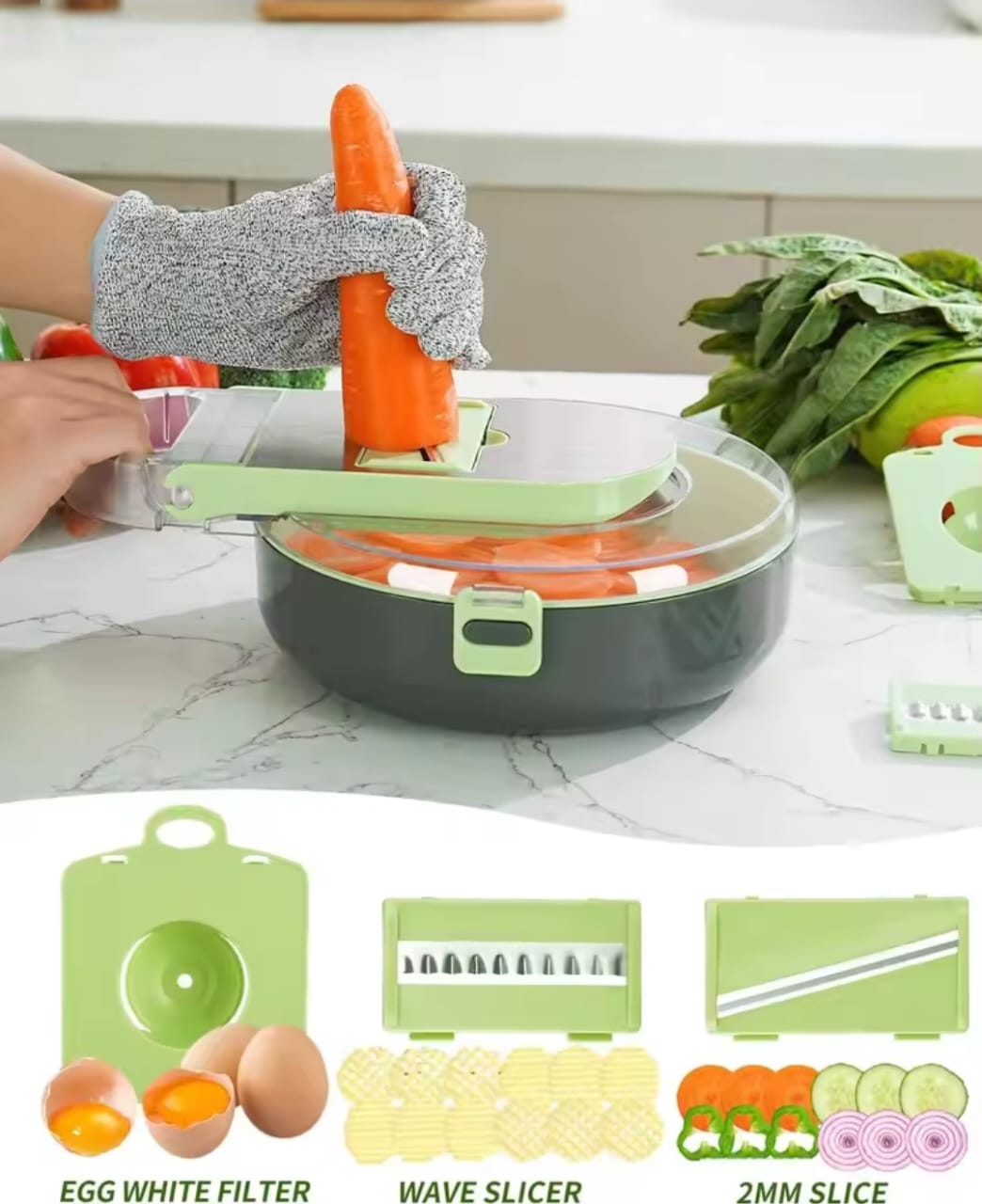 chopper3 Multi-Functional 9-in-1 Vegetable Chopper & Cutter - Image 5