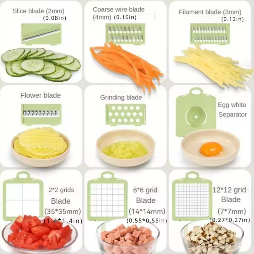 chopper5 Multi-Functional 9-in-1 Vegetable Chopper & Cutter - Image 7