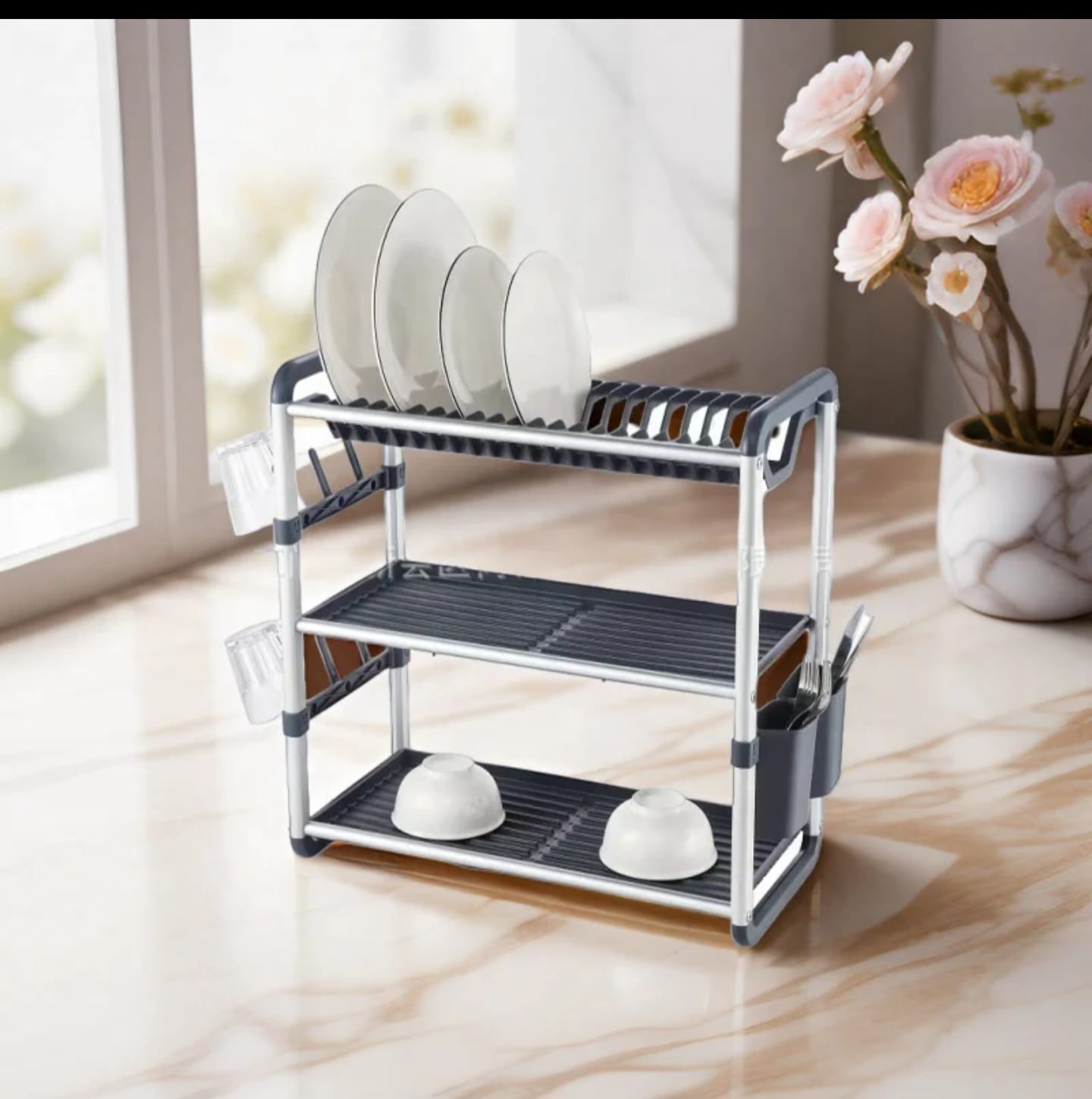 dish 3 Tier Dish Drying Rack - Image 4