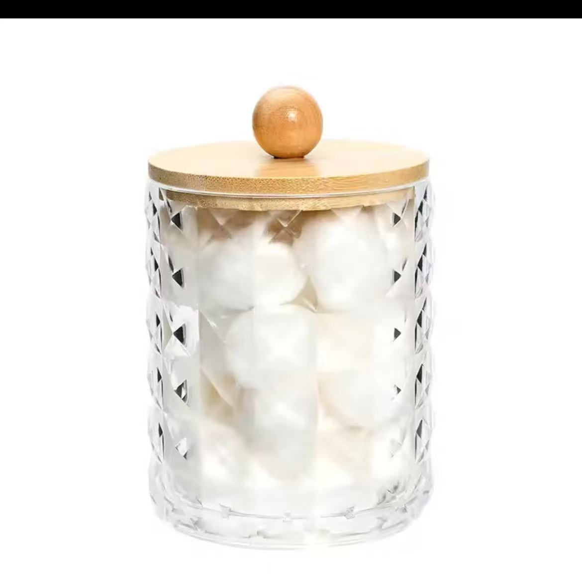 earbuds1 Diamond Acrylic Organizer with Bamboo Lid - Image 3