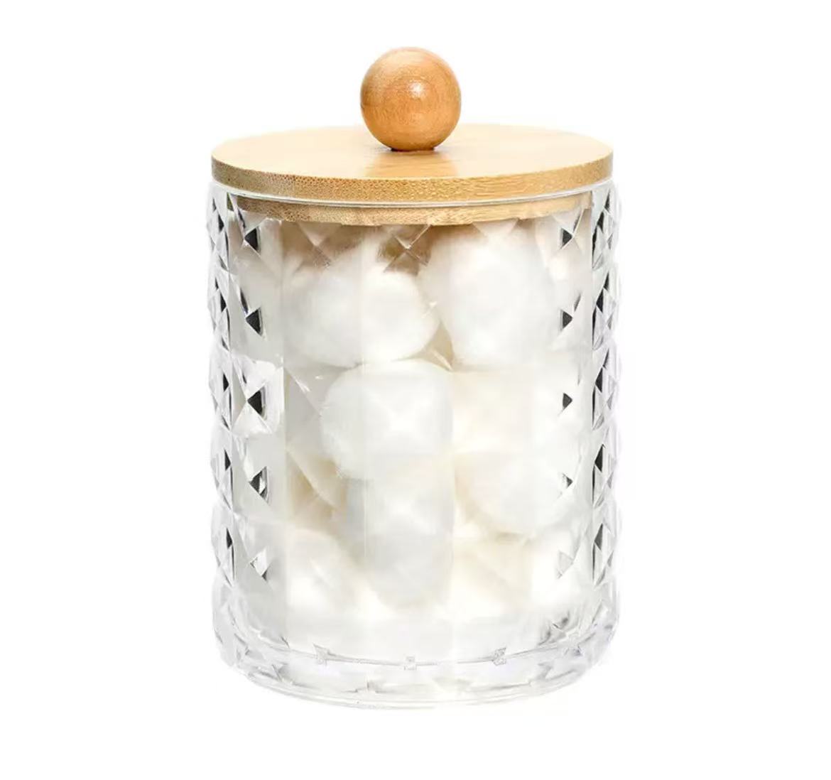 earbuds2 Diamond Acrylic Organizer with Bamboo Lid - Image 4