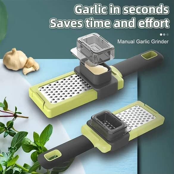garlic5 Multifunctional Manual Garlic Crusher & Vegetable Cutter - Image 7