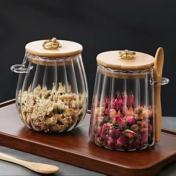 Glass Storage Jar with Bamboo Lid