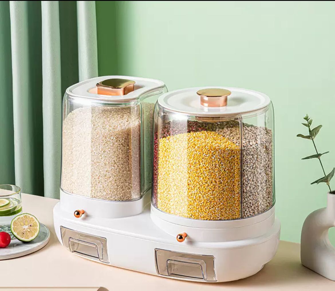 grain1 Rotatable Grain Storage Box with Compartments - Image 3