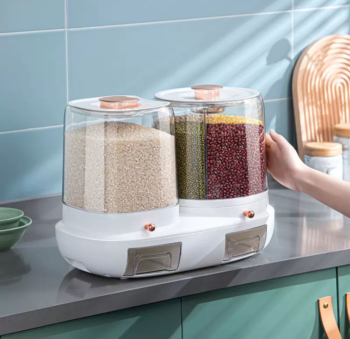 grain3 Rotatable Grain Storage Box with Compartments - Image 5