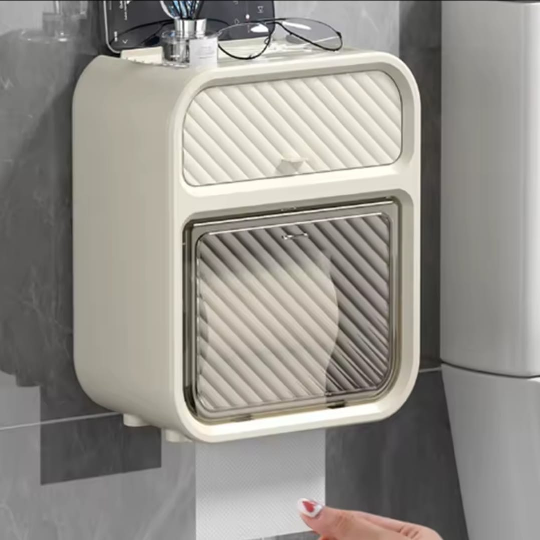 holder Space-Saving Wall-Mounted Tissue Box Holder - Image 1