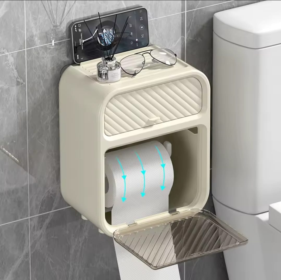holder1 Space-Saving Wall-Mounted Tissue Box Holder - Image 3