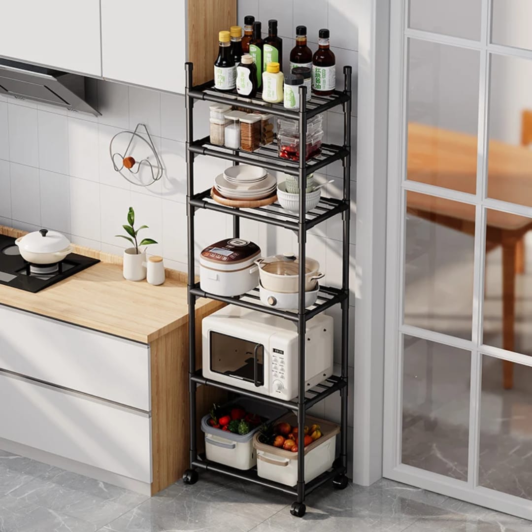 kitchen Multipurpose Kitchen Storage Rack with Wheels - Image 2