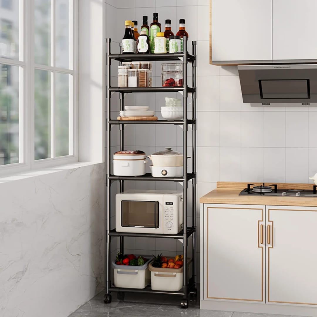 kitchen1 Multipurpose Kitchen Storage Rack with Wheels - Image 3