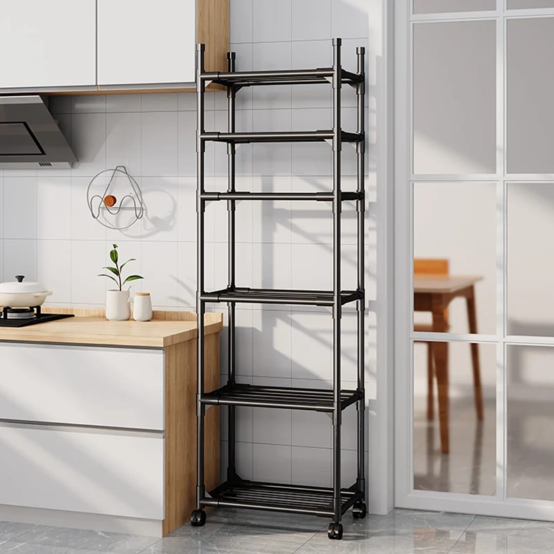 kitchen2 Multipurpose Kitchen Storage Rack with Wheels - Image 4