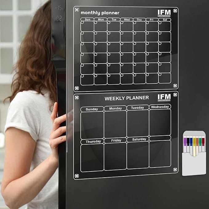 magnetic Montly 2pcs Magnetic Monthly & Weekly Fridge Planner Set - Image 7