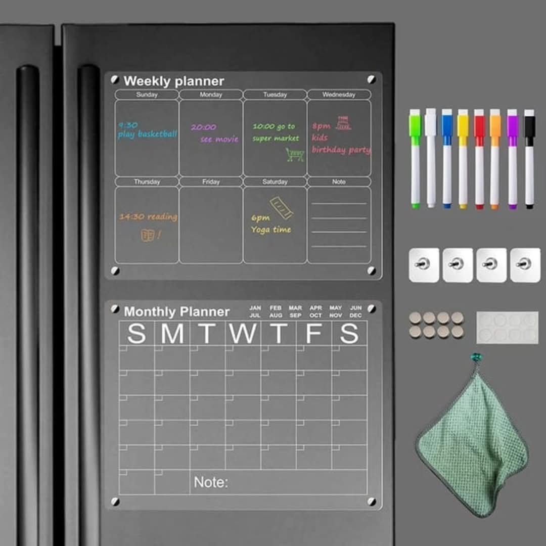 magnetic Montly1 2pcs Magnetic Monthly & Weekly Fridge Planner Set - Image 6