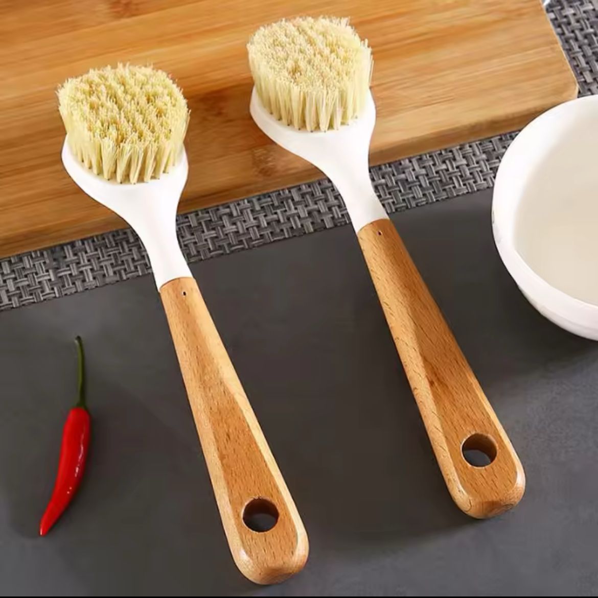 multibrush Bamboo Handle Multipurpose Cleaning Brush - Image 1