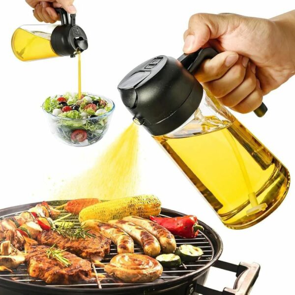 2-in-1 Oil Jar – Sprayer & Dispenser