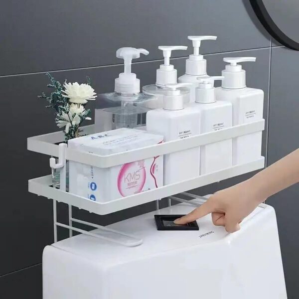 Over-the-Toilet Bathroom Storage Shelf – Single Layer