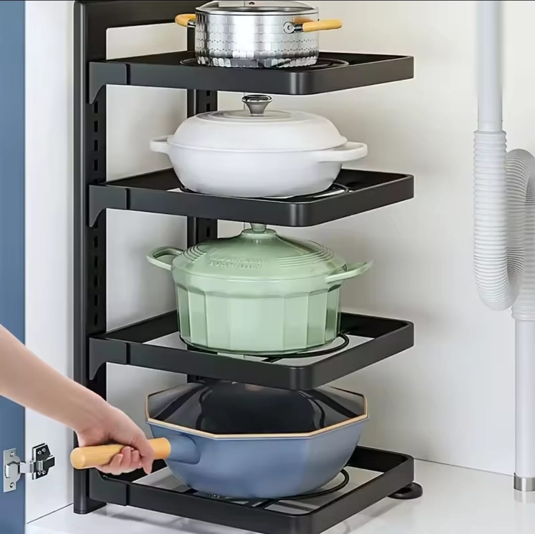 pot Kitchen Under Sink Multi-Layer Organizer Rack - Image 2