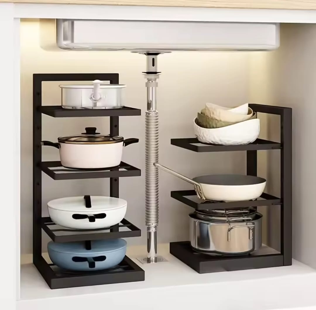 pot2 Kitchen Under Sink Multi-Layer Organizer Rack - Image 4