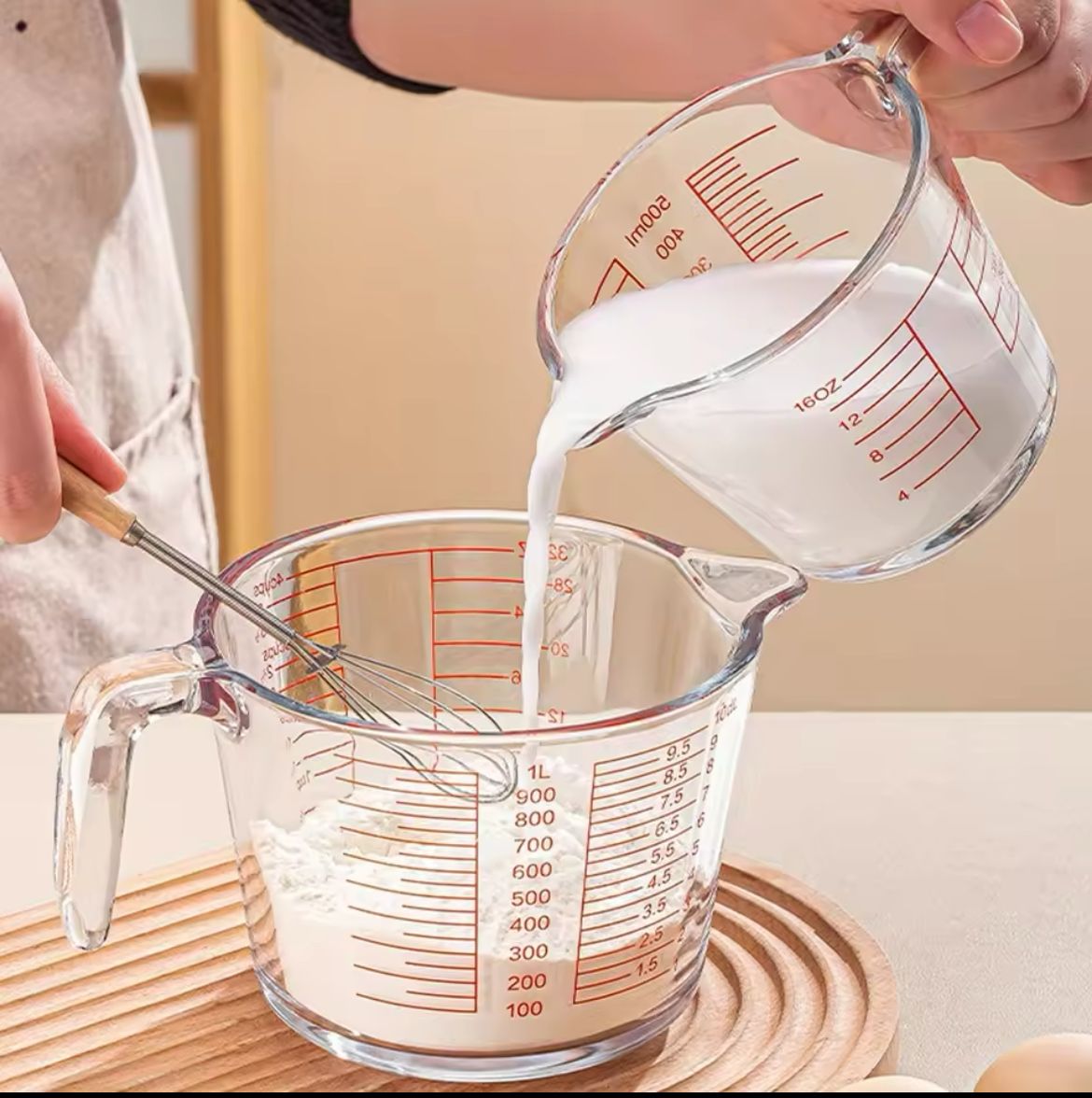 scale 1000ml Glass Measuring Cup with Scale & Handle - Image 5