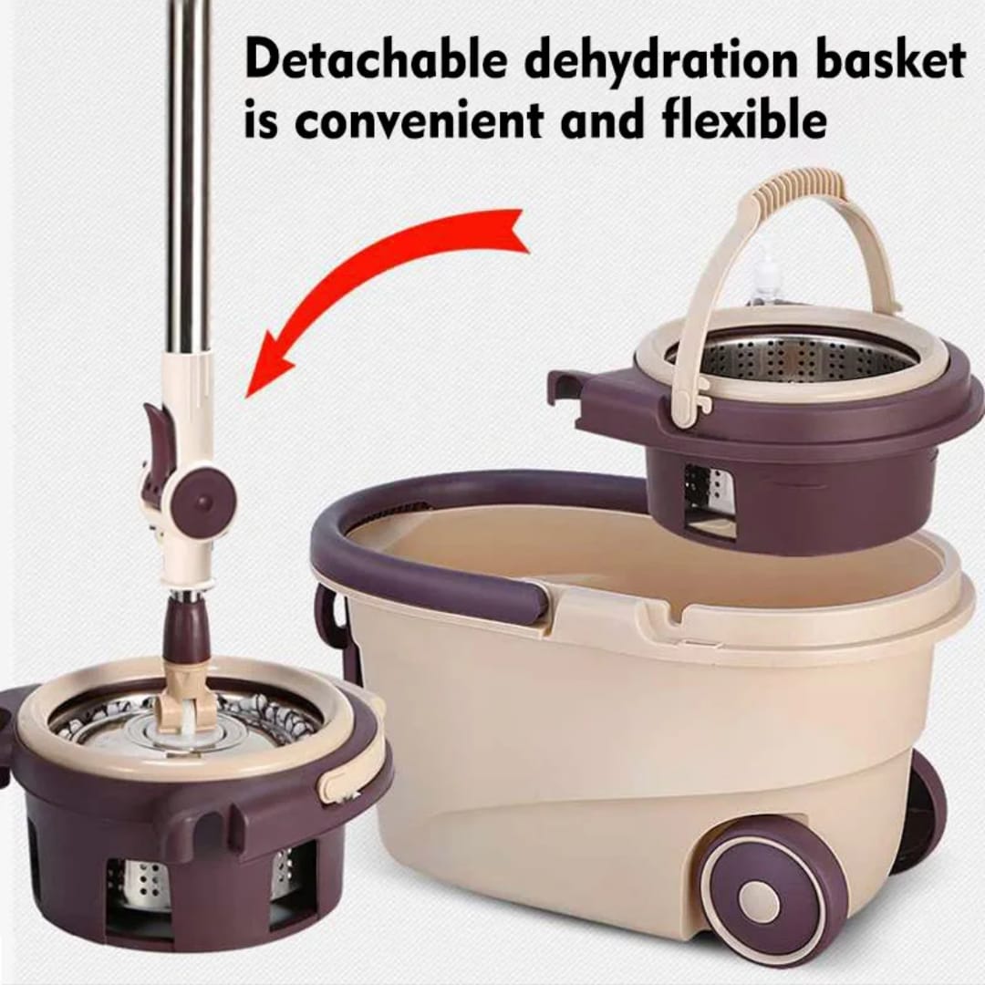 spin4 360° Spin Mop with Bucket – Stainless Steel Basket - Image 6