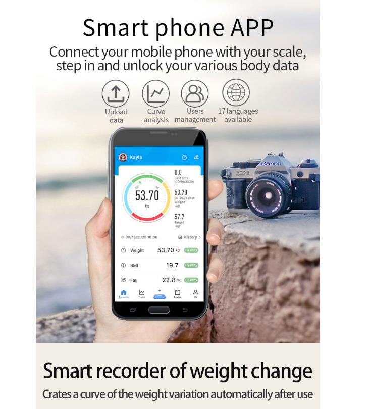 BMI3 Bluetooth BMI Weighing Scale – Smart Rechargeable - Image 3