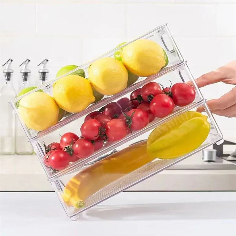 acrylic refrigirator Acrylic Fridge & Pantry Storage Organizer – Stackable - Image 6