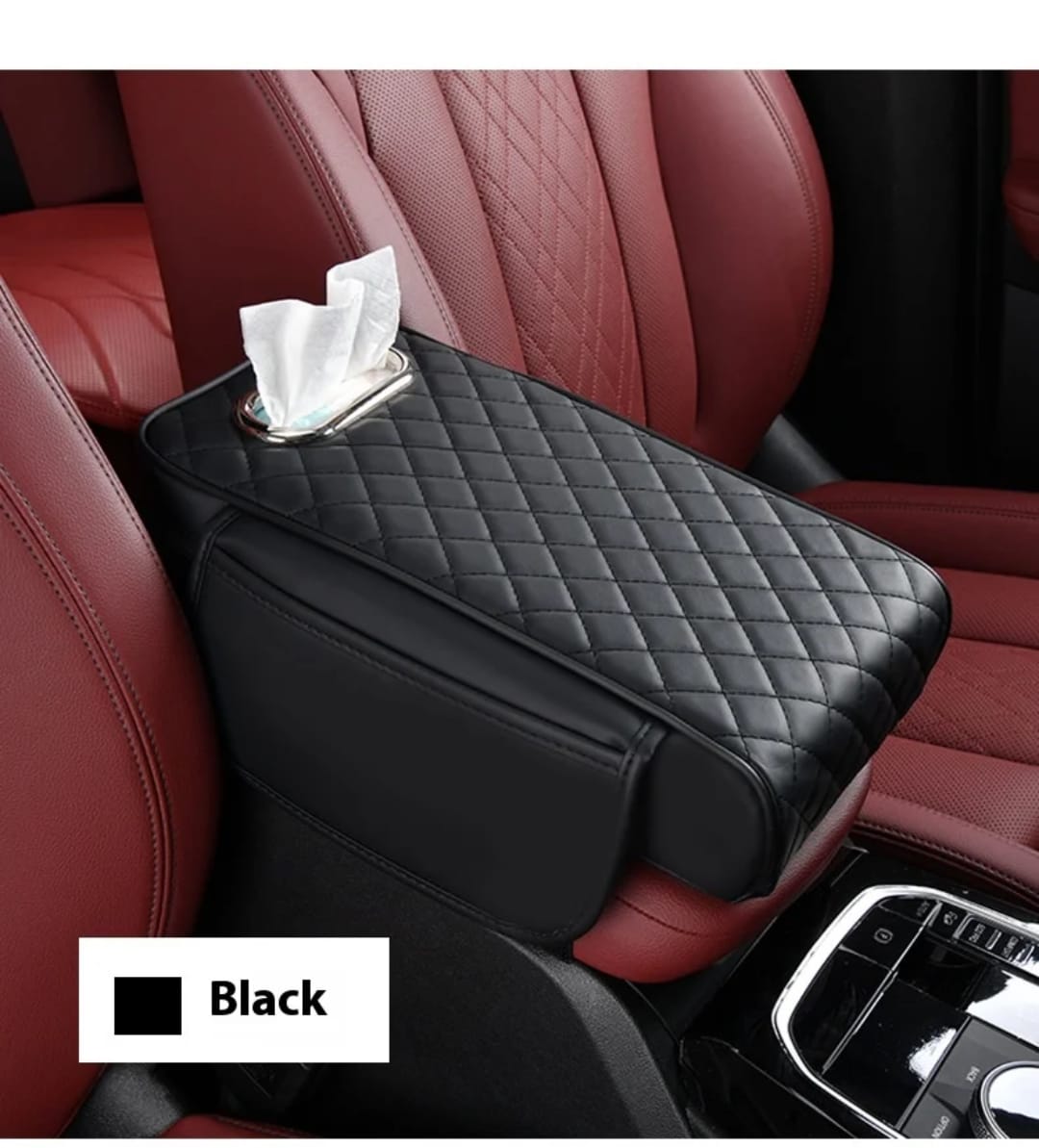 armrest5 2-in-1 Car Armrest Cushion with Tissue Storage - Image 2