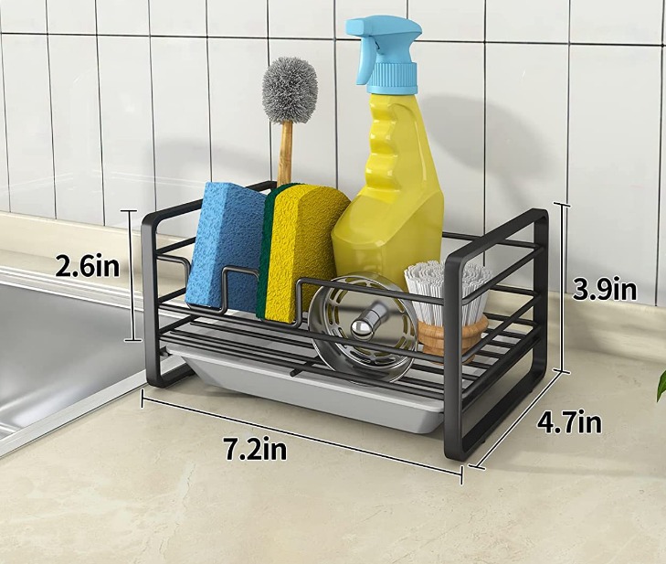 caddy Sink Caddy with Draining Tray for Kitchen Storage - Image 3