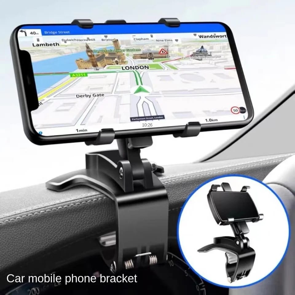 car phone Car Phone Holder 360° Rotating Dashboard Mount - Image 1