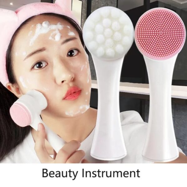 Double Sided Facial Brush for Deep Cleansing