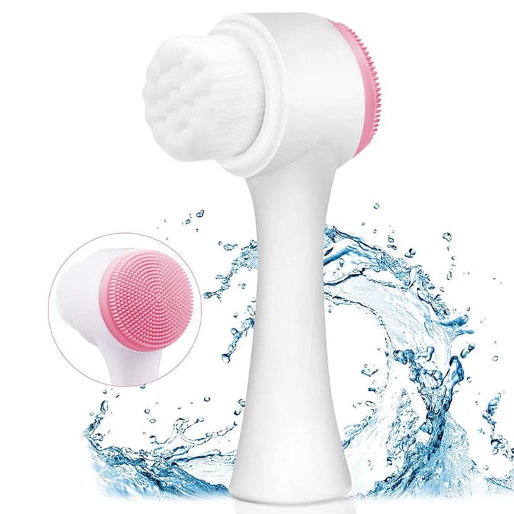 facial brush3 Double Sided Facial Brush for Deep Cleansing - Image 3