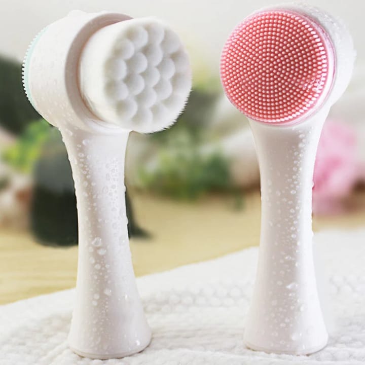 facial brush4 Double Sided Facial Brush for Deep Cleansing - Image 2