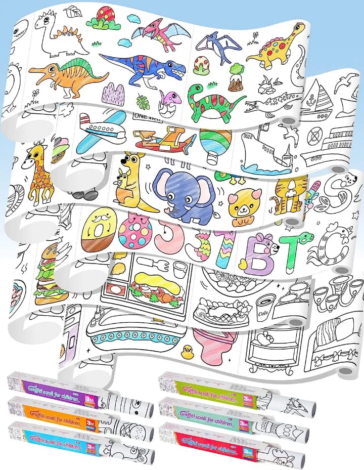 kids drawing Kids Drawing Roll Colouring Paper – 3M - Image 5
