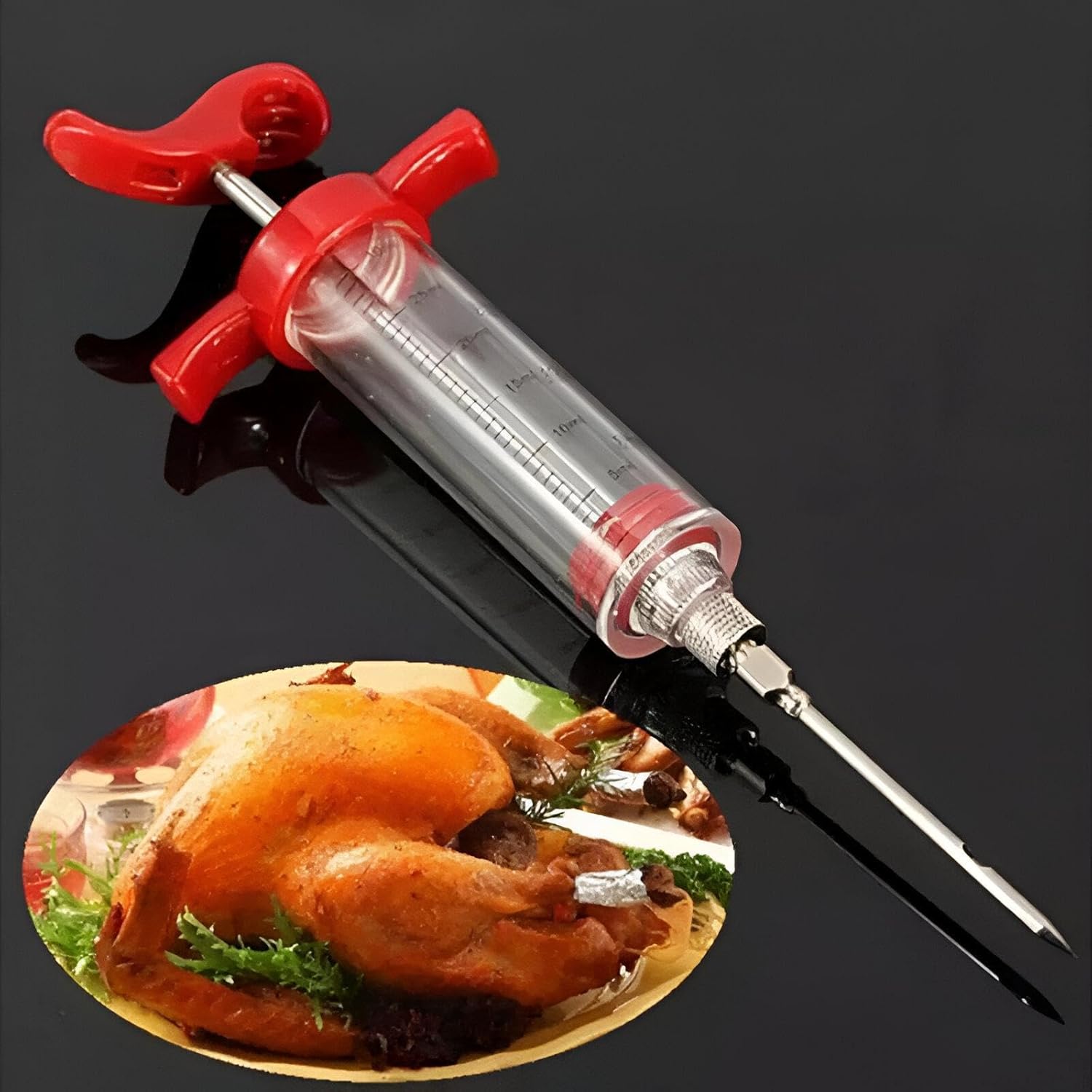 meat injector1 BBQ Marinade Meat Injector Kit – Flavor Syringe for Poultry & Meat - Image 3