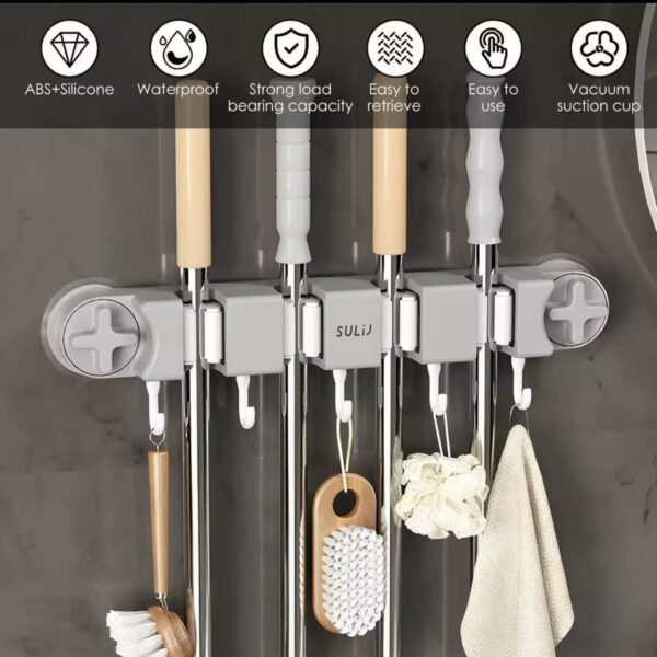 Non-Slip Wall Mounted Mop Holder
