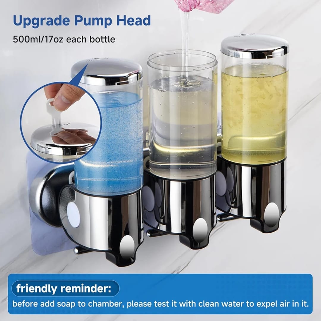 multi-chamber2 Wall-Mounted Multi-Chamber Soap Dispenser - Image 3