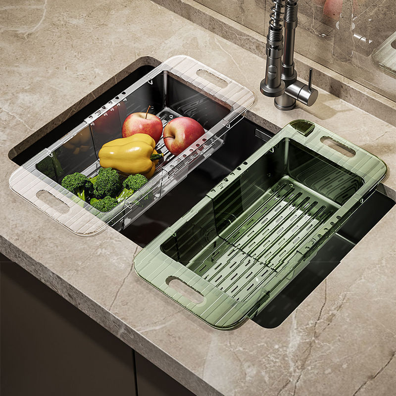 ots2 Multifunctional Acrylic Over-the-Sink Colander/Drain Basket - Image 6