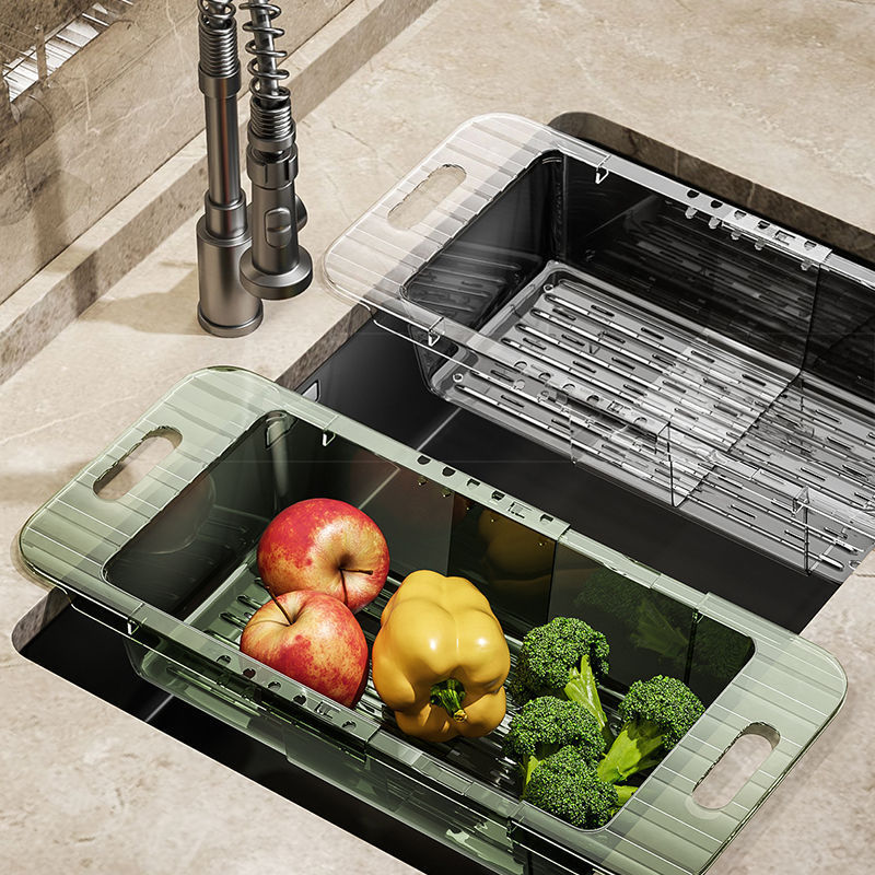 ots4 Multifunctional Acrylic Over-the-Sink Colander/Drain Basket - Image 1