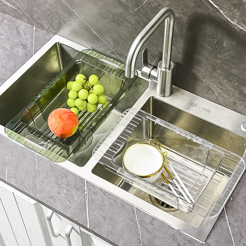 ots5 Multifunctional Acrylic Over-the-Sink Colander/Drain Basket - Image 3