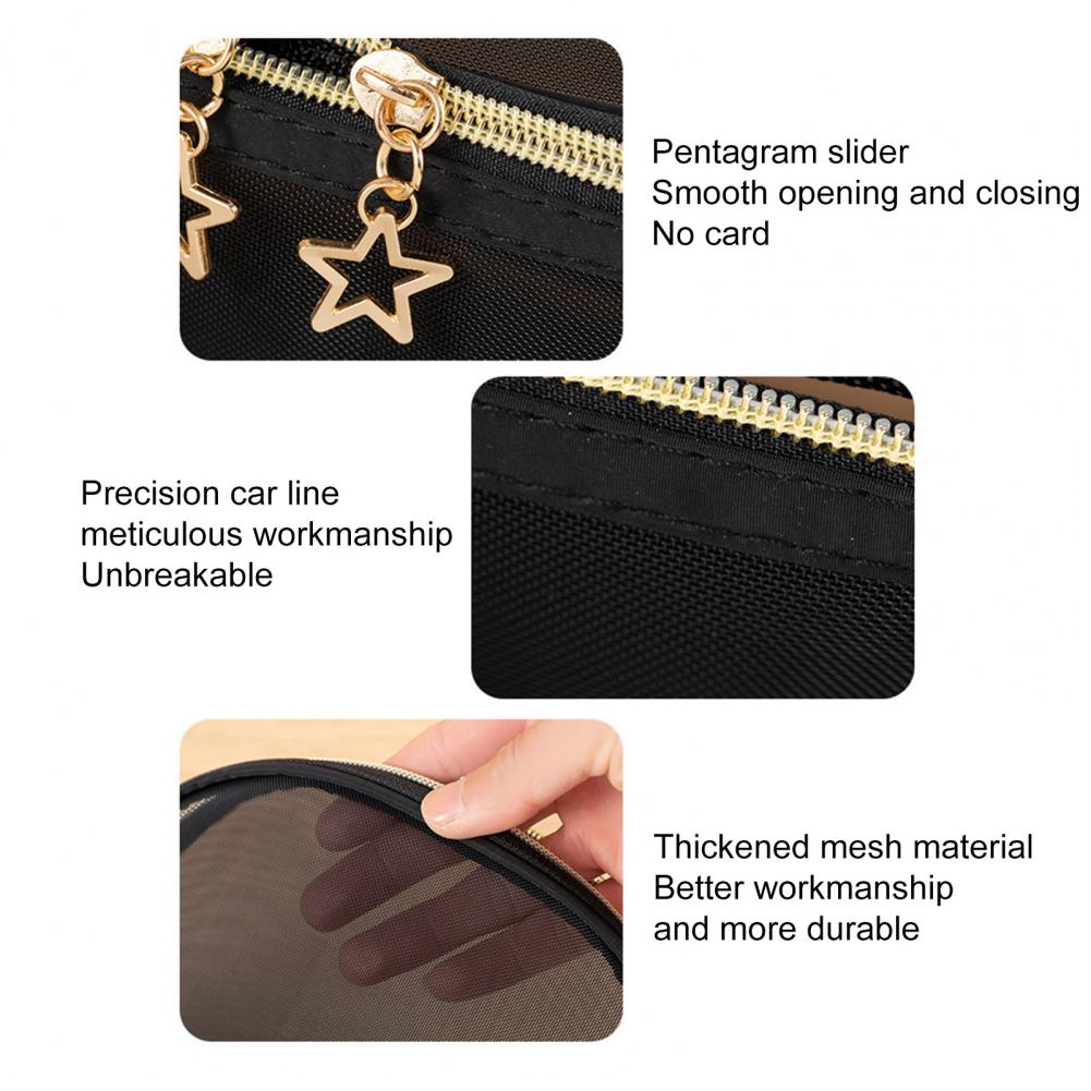 pretty3 Transparent Toiletry Bag – Double Zipper Cosmetic Storage - Image 2
