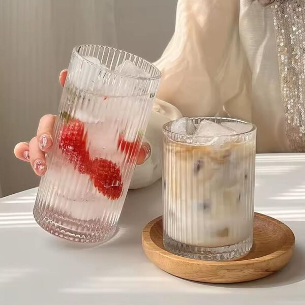 High Borosilicate Ribbed Water/Juice Glasses