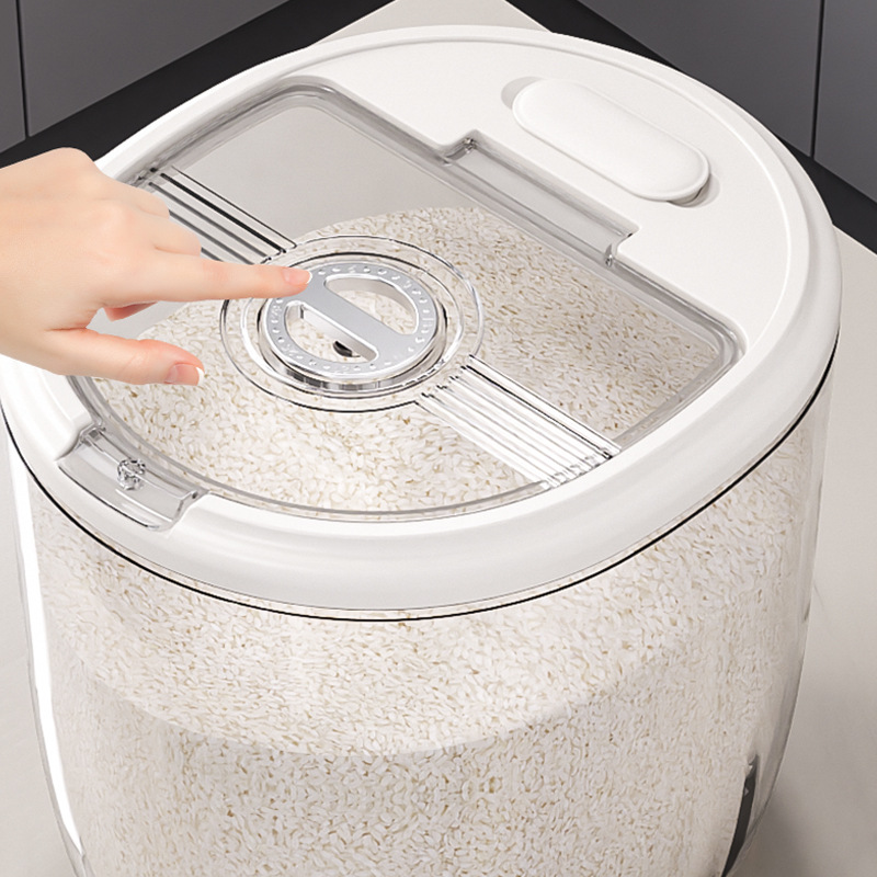 rice bucket3 Acrylic 10kg Rice Bucket – Airtight Food Storage - Image 3