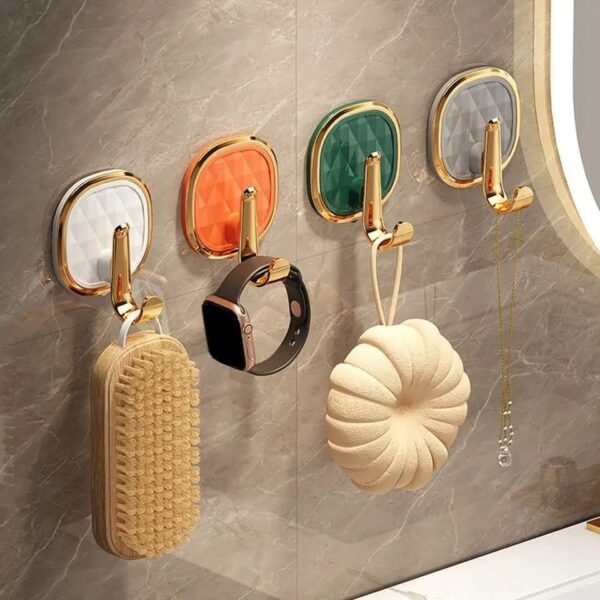 2pcs Luxury Punch-Free Multifunctional Wall Hooks