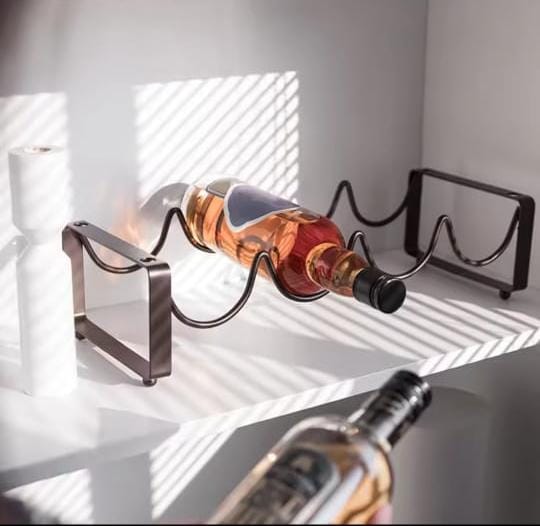 Metallic Carbon Wine Holder – 4 Slot