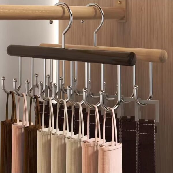 Wooden Plank Multipurpose 8 Hook Hanger