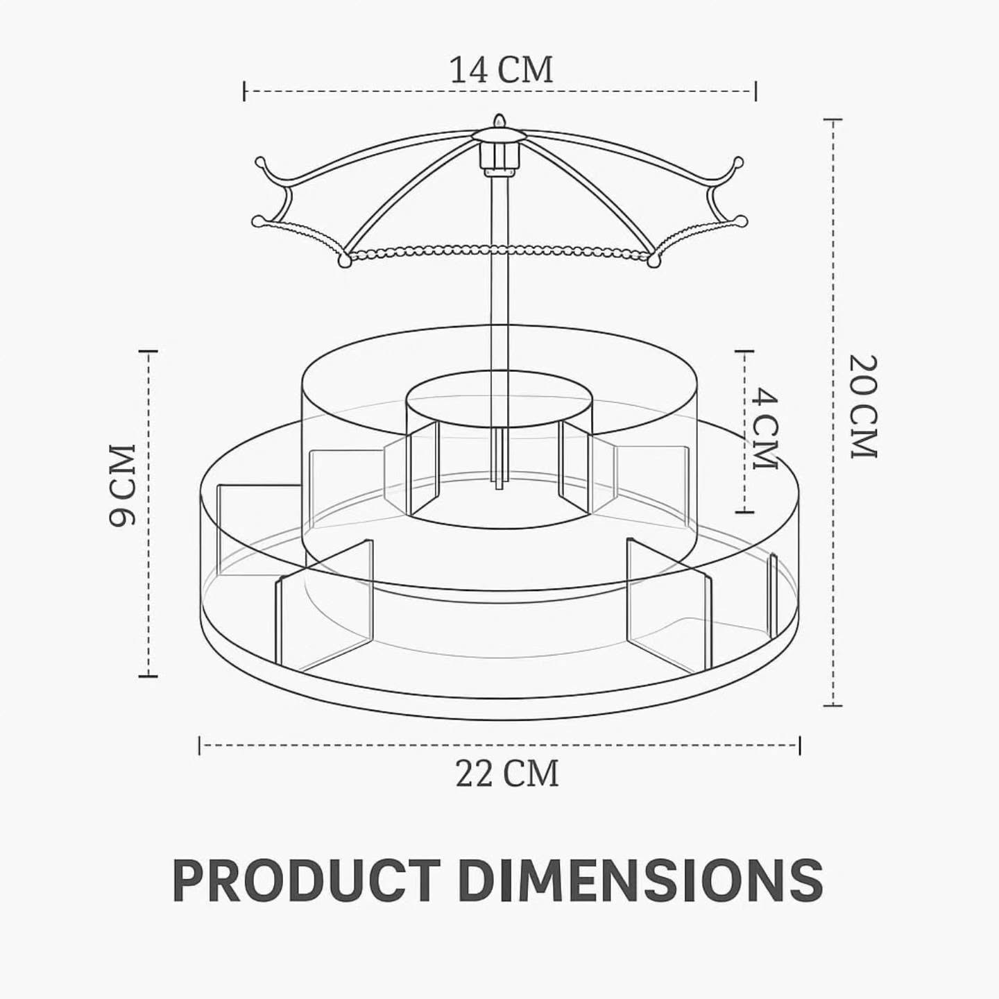 Rotating Umbrella Makeup Organizer Rotating Umbrella Makeup Organizer