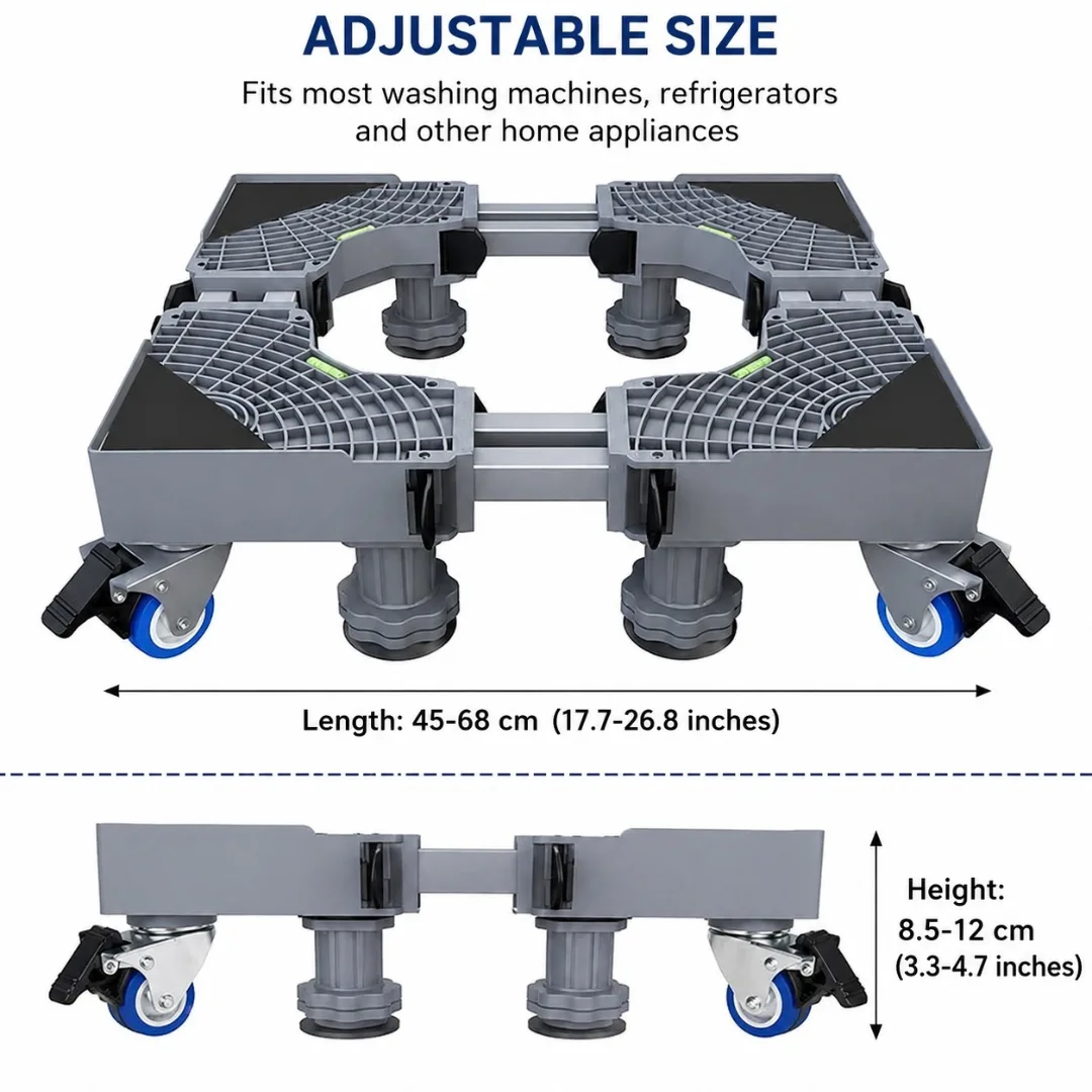 Adjustable Washing Machine & Refrigerator Base Stand Adjustable Washing Machine & Refrigerator Base Stand
