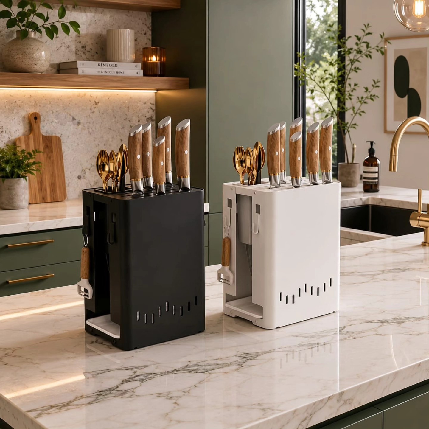 Multifunctional Kitchen Knife Block Organizer Multifunctional Kitchen Knife Block Organizer