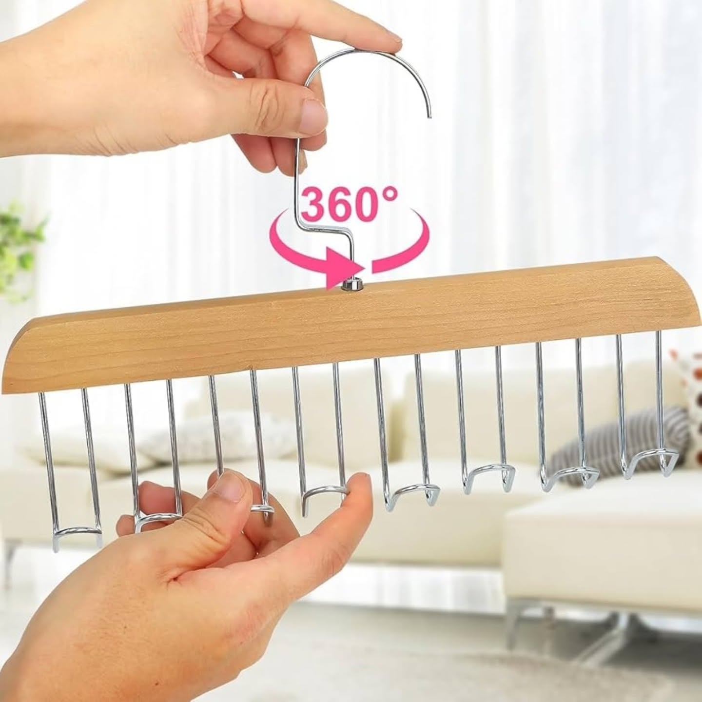 360° Rotating Tie, Belt & Scarf Organizer Hanger 360° Rotating Tie, Belt & Scarf Organizer Hanger