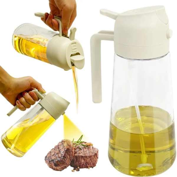 2 in 1 Automatic Glass Oil Dispenser Bottle
