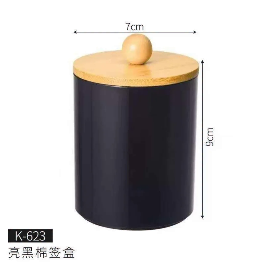 Alloy Swab Container with Bamboo Lid. Alloy Swab Container with Bamboo Lid.